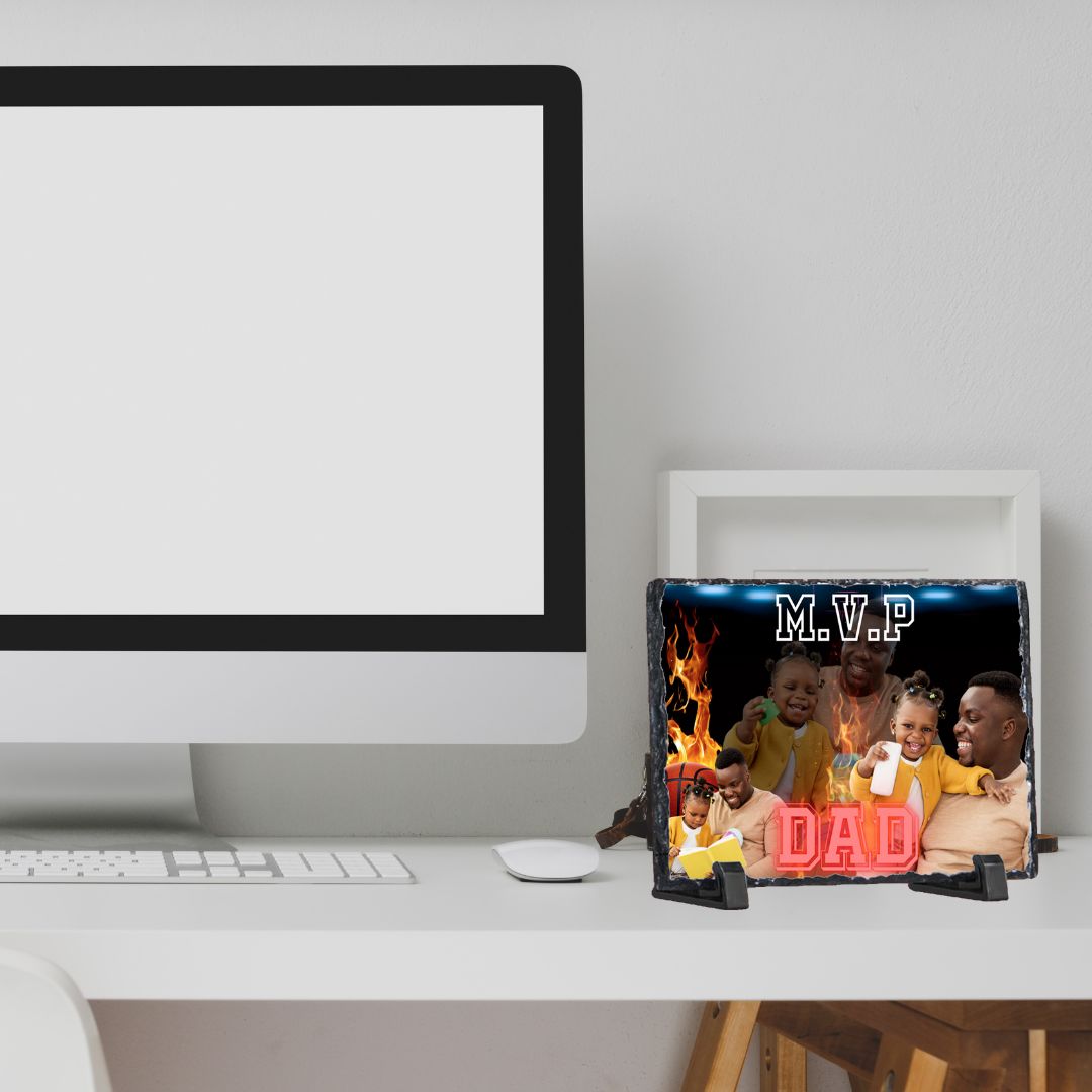 Customizable Stone Photo Frame Plaque with Stand