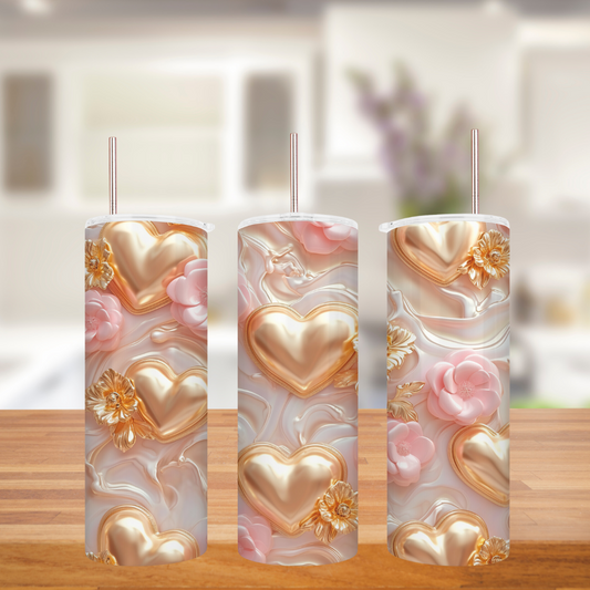 Love in a Tumbler: Valentine’s Day Themed 20oz Stainless Steel Tumbler
