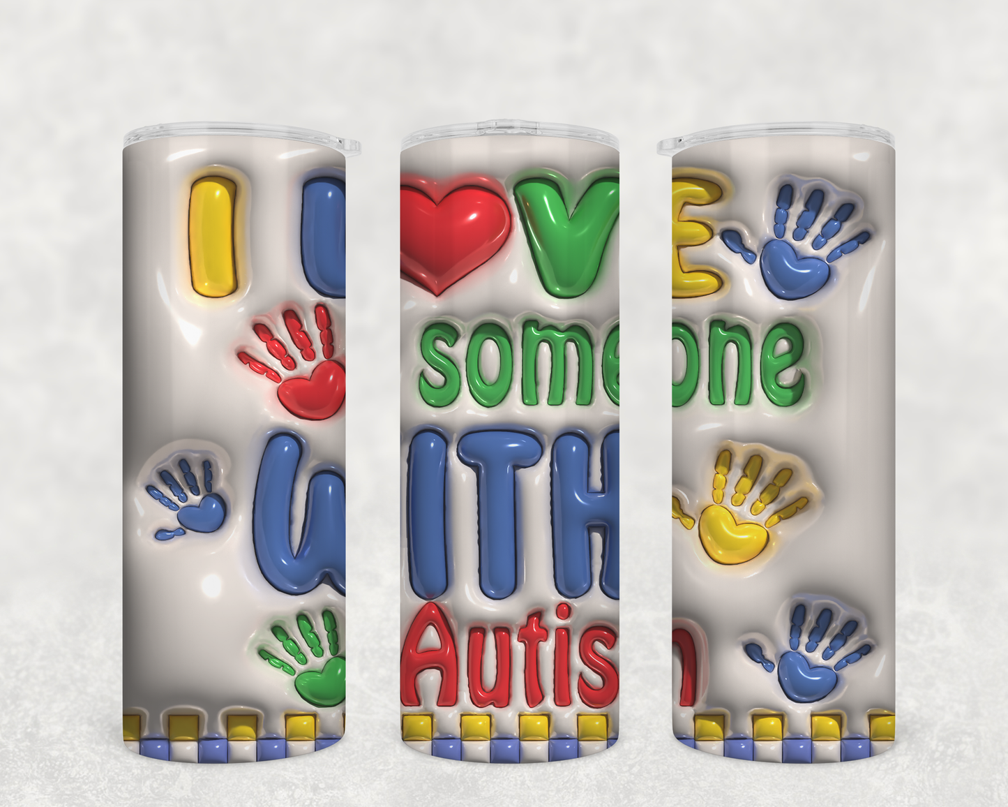 Autism Awareness Tumblers- I Love Someone with Autism Drink Tumbler-Autism Drinkware