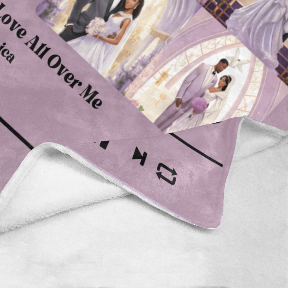 Melody Embrace: Customizable Music Player Themed Photo Throw Blanket