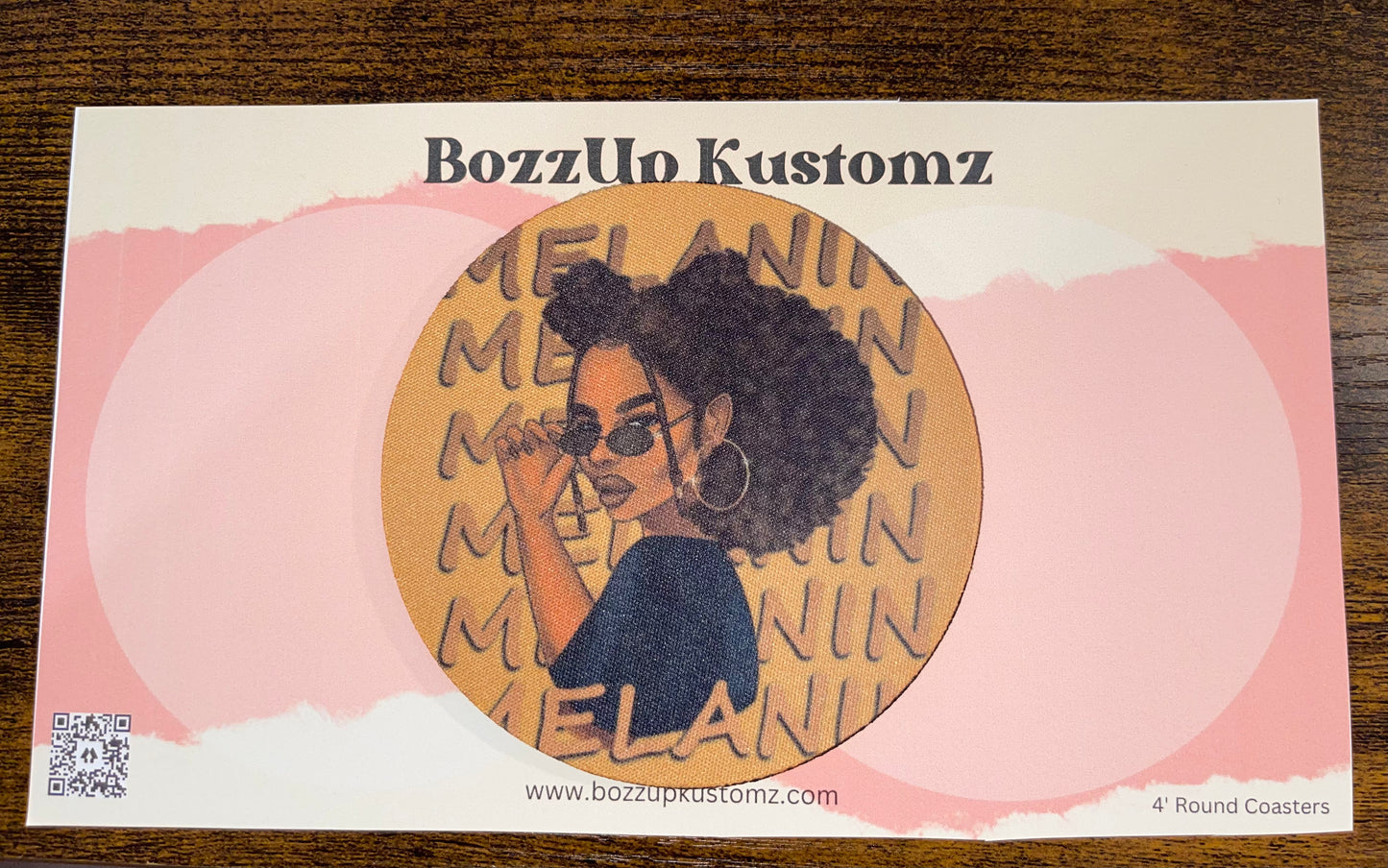 Melanin Girl Coaster-2pc