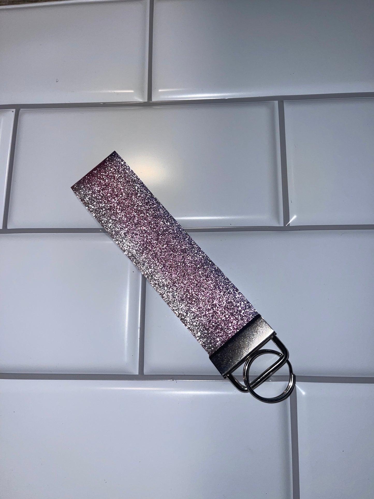 Faux Leather Keychain Wristlet