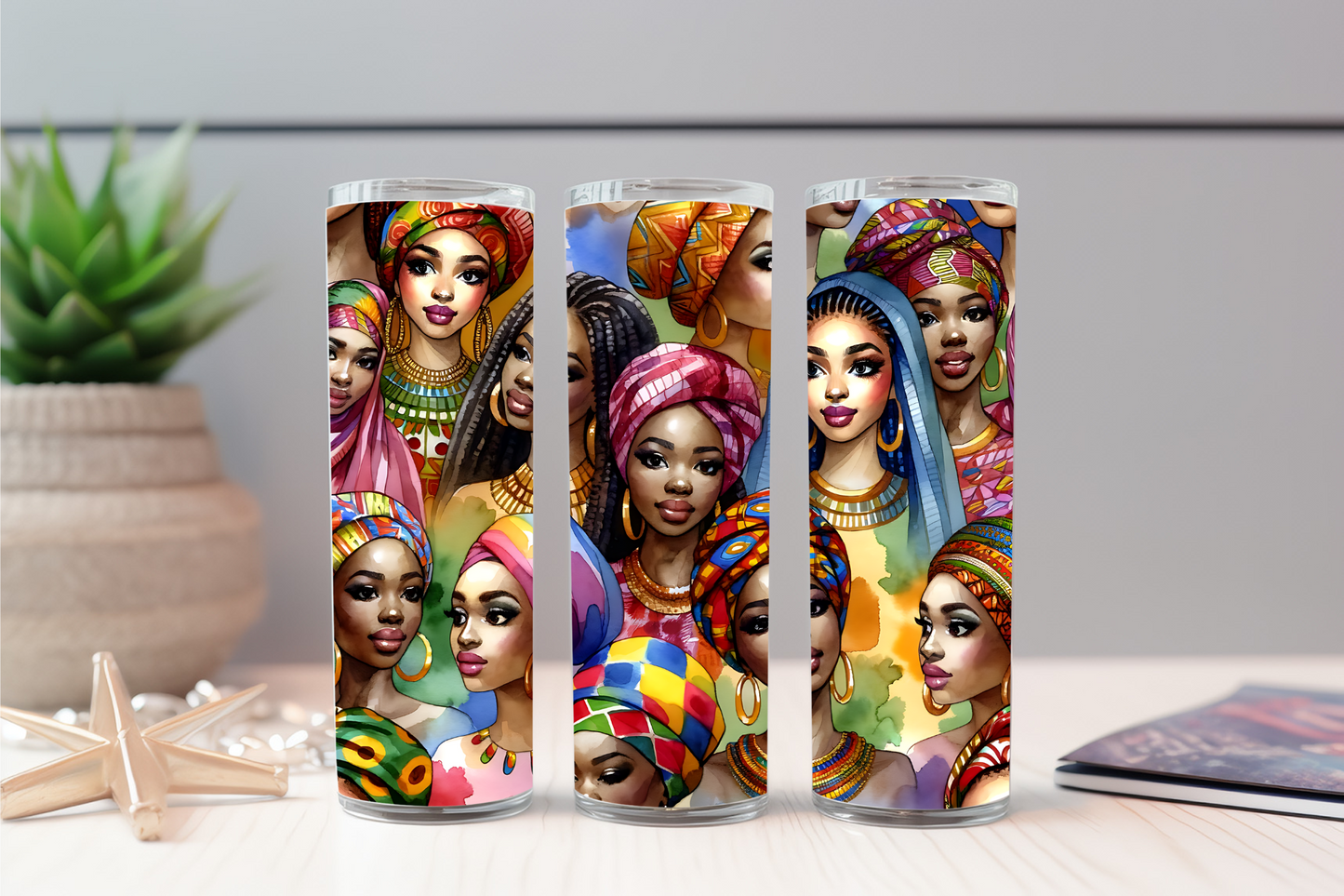 Black Women Empowerment Tumbler Cup- Black Women Faces Cups