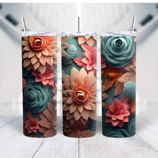 3D Floral- Tumbler Collection - BozzUp Kustomz