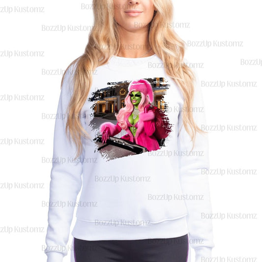 Baddie Grinch Sweatshirts - BozzUp Kustomz