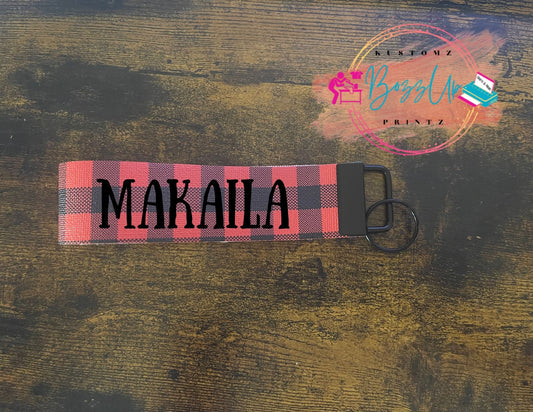 Buffalo Plaid Keychain Wristlet - BozzUp Kustomz