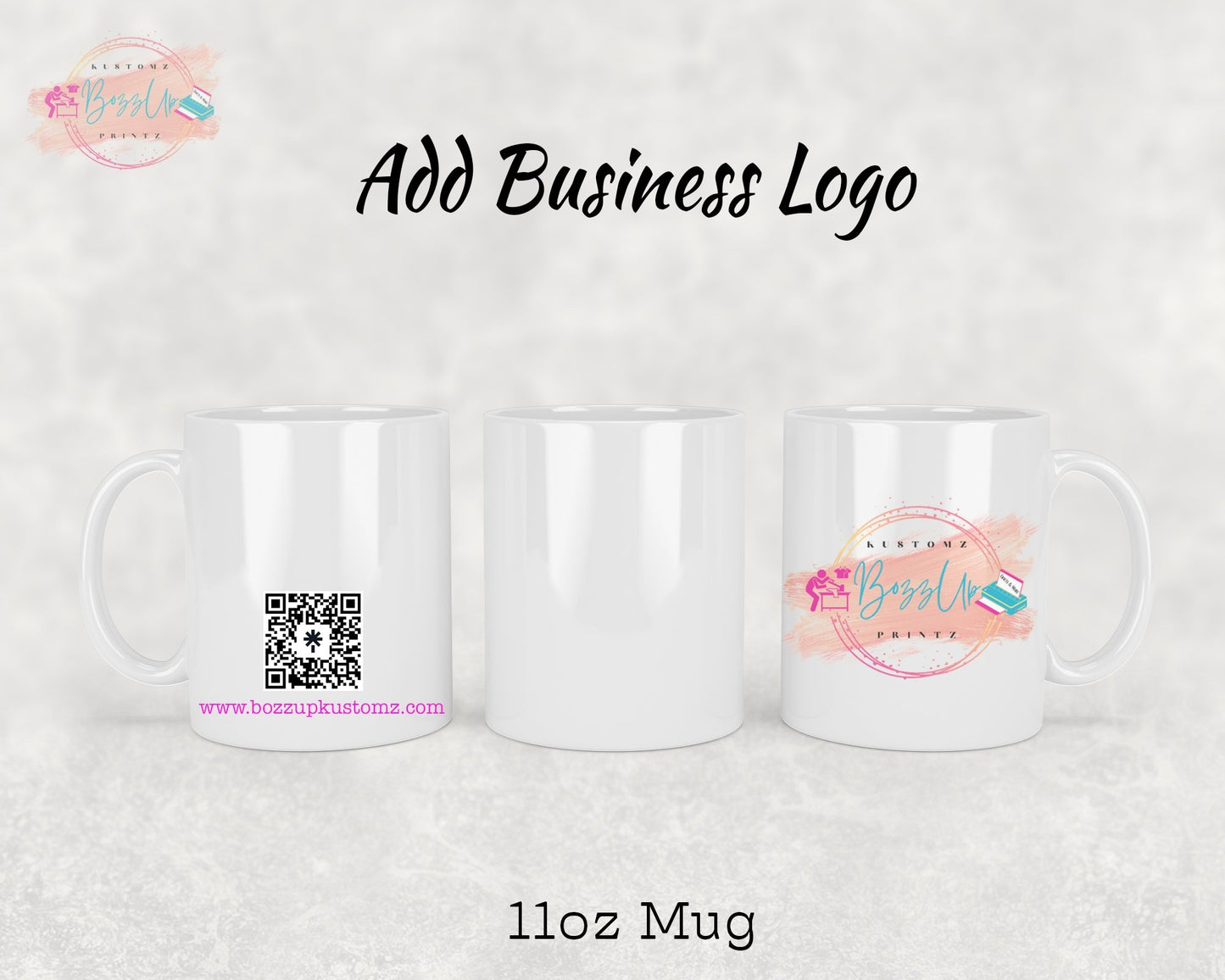Business Logo Mugs-basic - BozzUp Kustomz