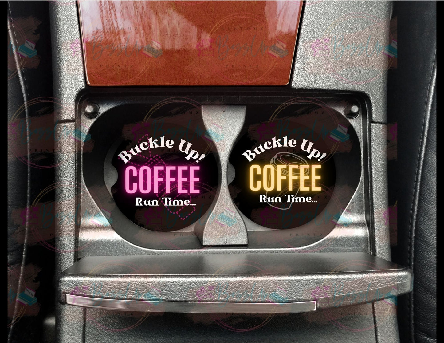 Car Coaster- Buckle Up! 2pc Set - BozzUp Kustomz