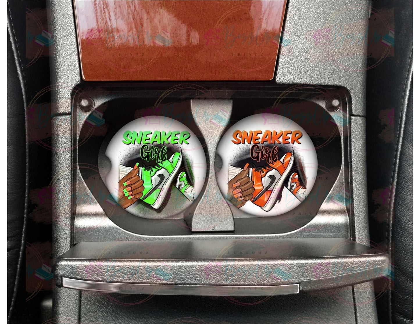 Car Coaster- Sneaker Girl 2pc Set - BozzUp Kustomz