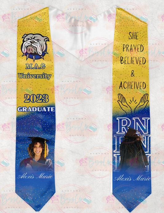 Custom Graduation stole - BozzUp Kustomz