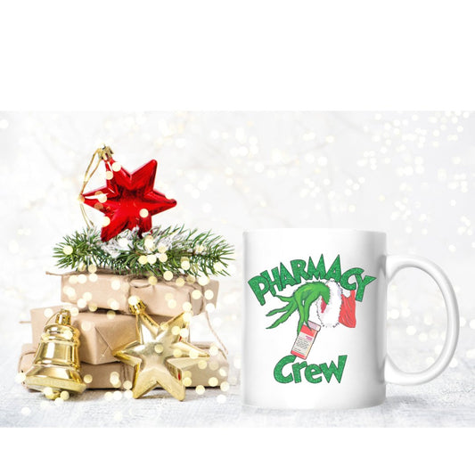 Grinchy Pharmacy Staff Mug- Holiday Mug - BozzUp Kustomz
