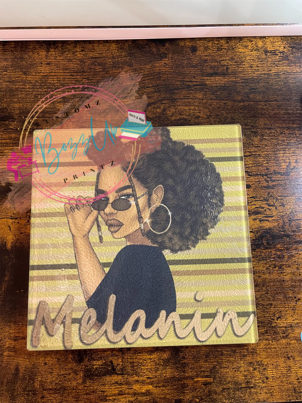 Melanin Glass Cutting Board