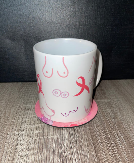 Boob Breast Cancer Awareness Mug