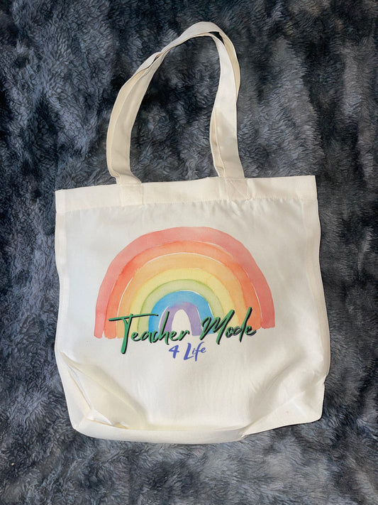Teacher Mode Rainbow Canvas bag