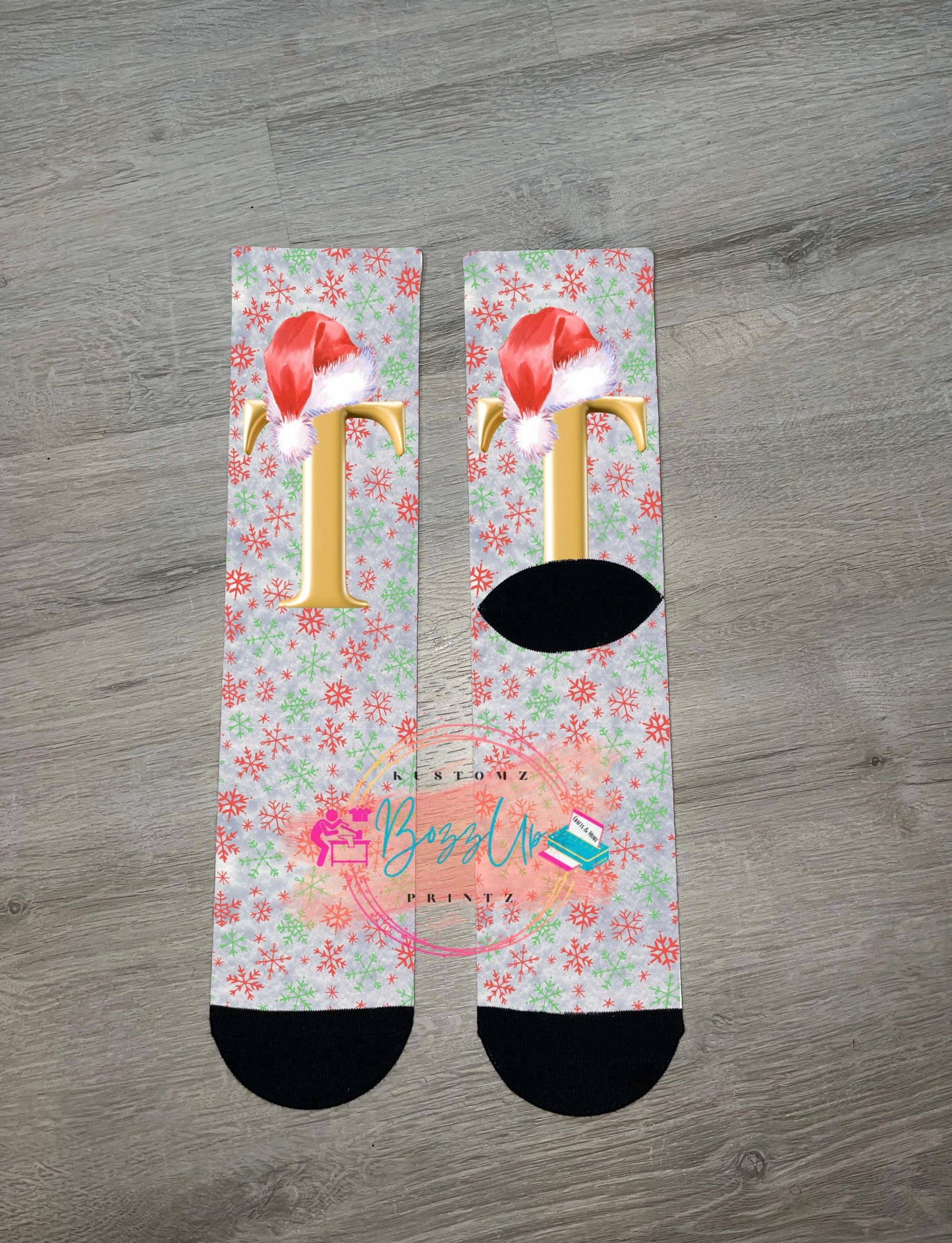Initial Snowflake Socks - BozzUp Kustomz