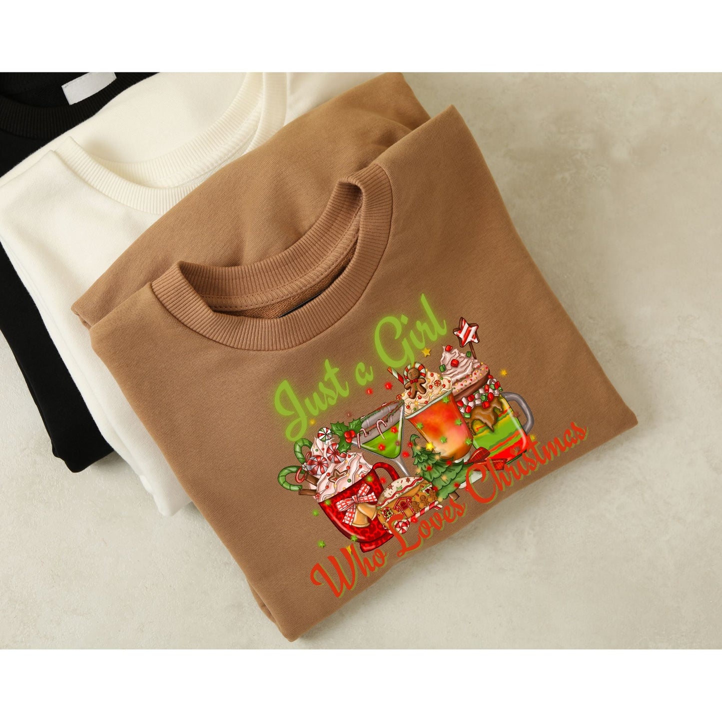 Just a girl who loves Christmas Sweatshirt - BozzUp Kustomz