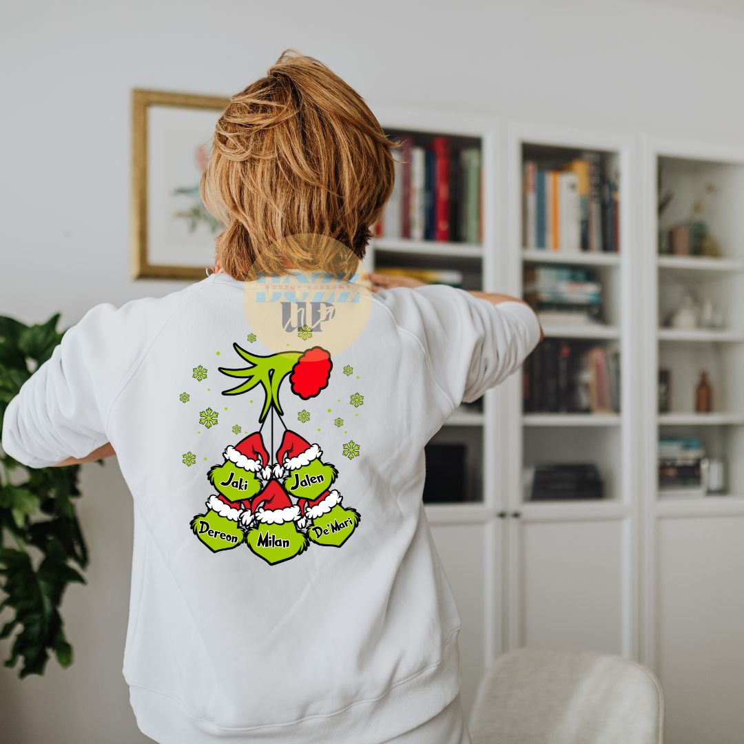 MaMa Grinch Holiday Shirts- With Names - BozzUp Kustomz