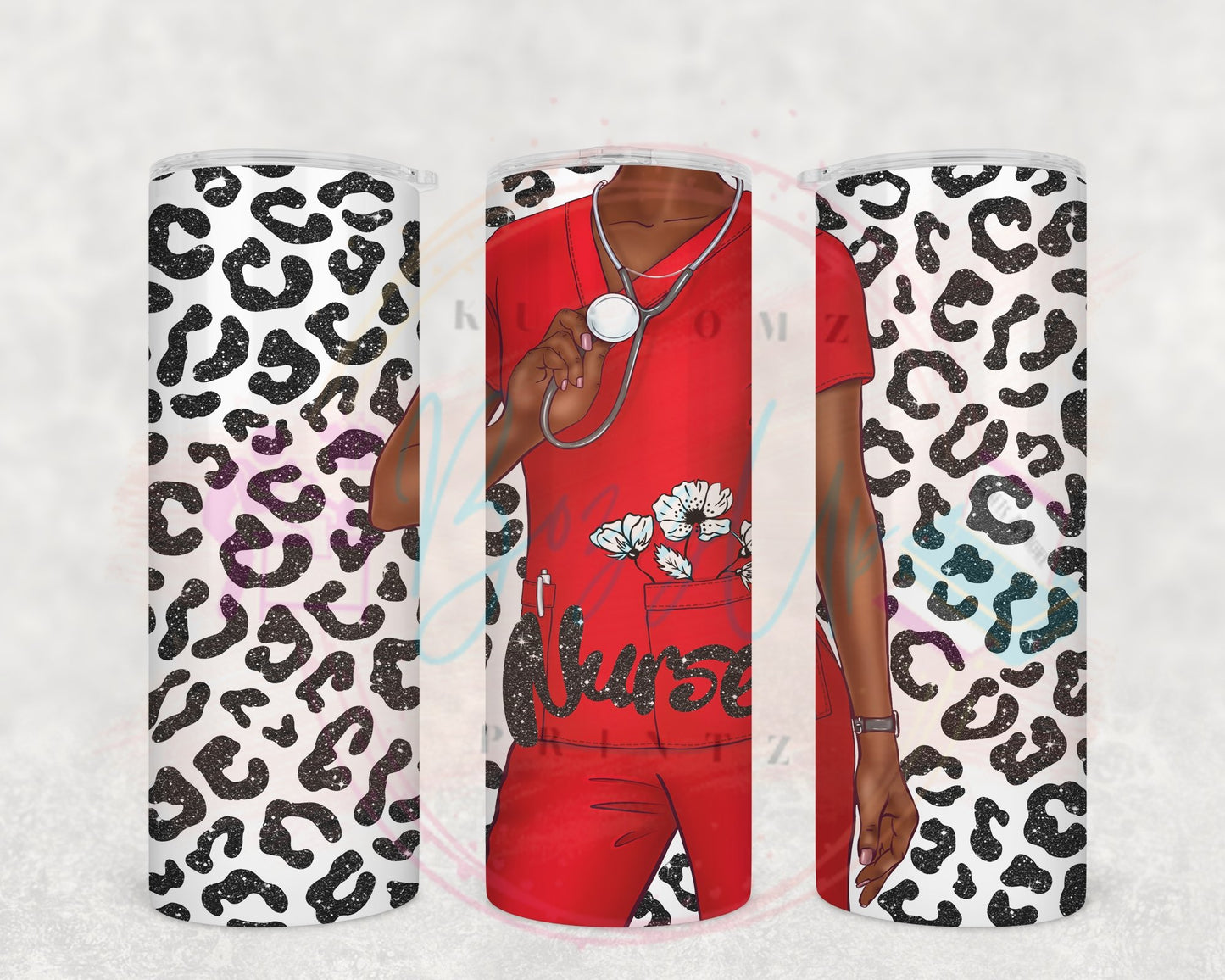 Nurse-Glitter print Tumbler