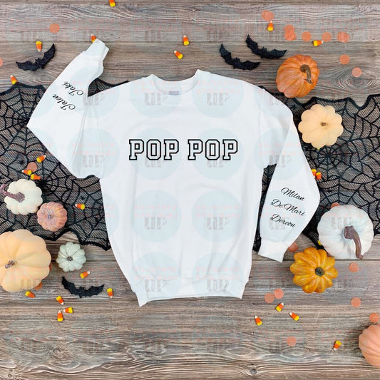 Personalized Title Sweatshirts-names on sleeve - BozzUp Kustomz