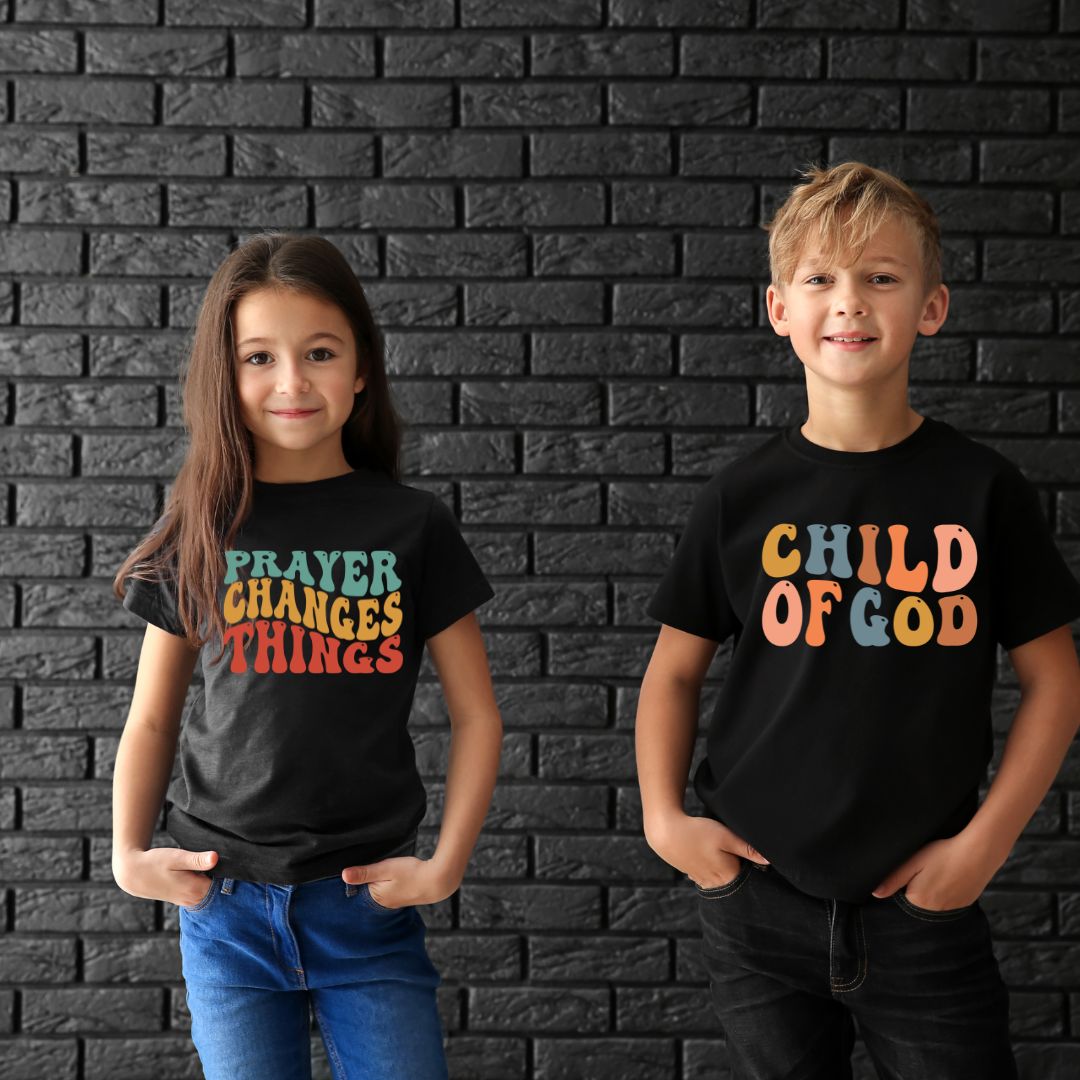 Prayer Changes Children's T-Shirt - BozzUp Kustomz