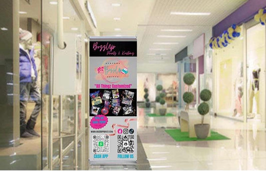 Retractable Banner and Stand - BozzUp Kustomz