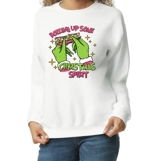 Rolling Up Christmas Spirit Sweatshirts - BozzUp Kustomz