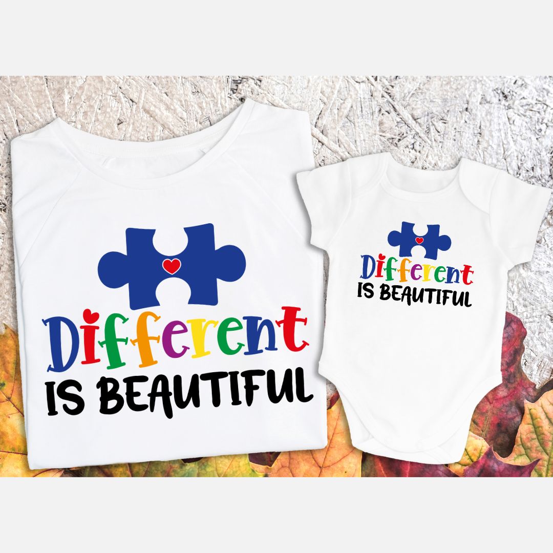 Autism Awareness Shirts-Different is Beautiful- Autism Apparel