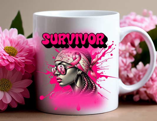 Survivor- Breast Cancer Awareness Mug-11oz ceramic mug