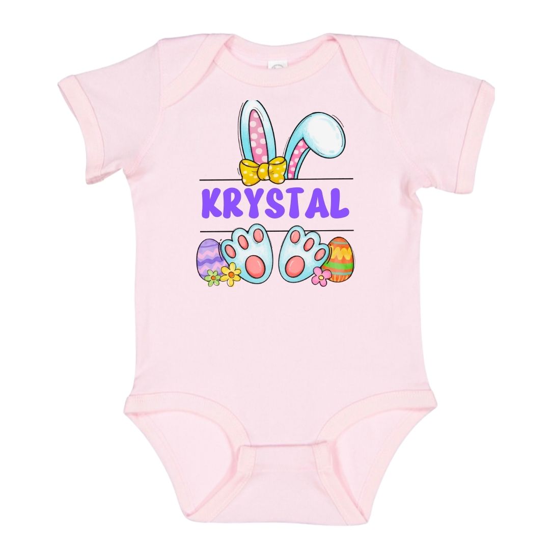 Personalized Bunny Easter T-Shirts for Kids - Custom Name Spring Tee