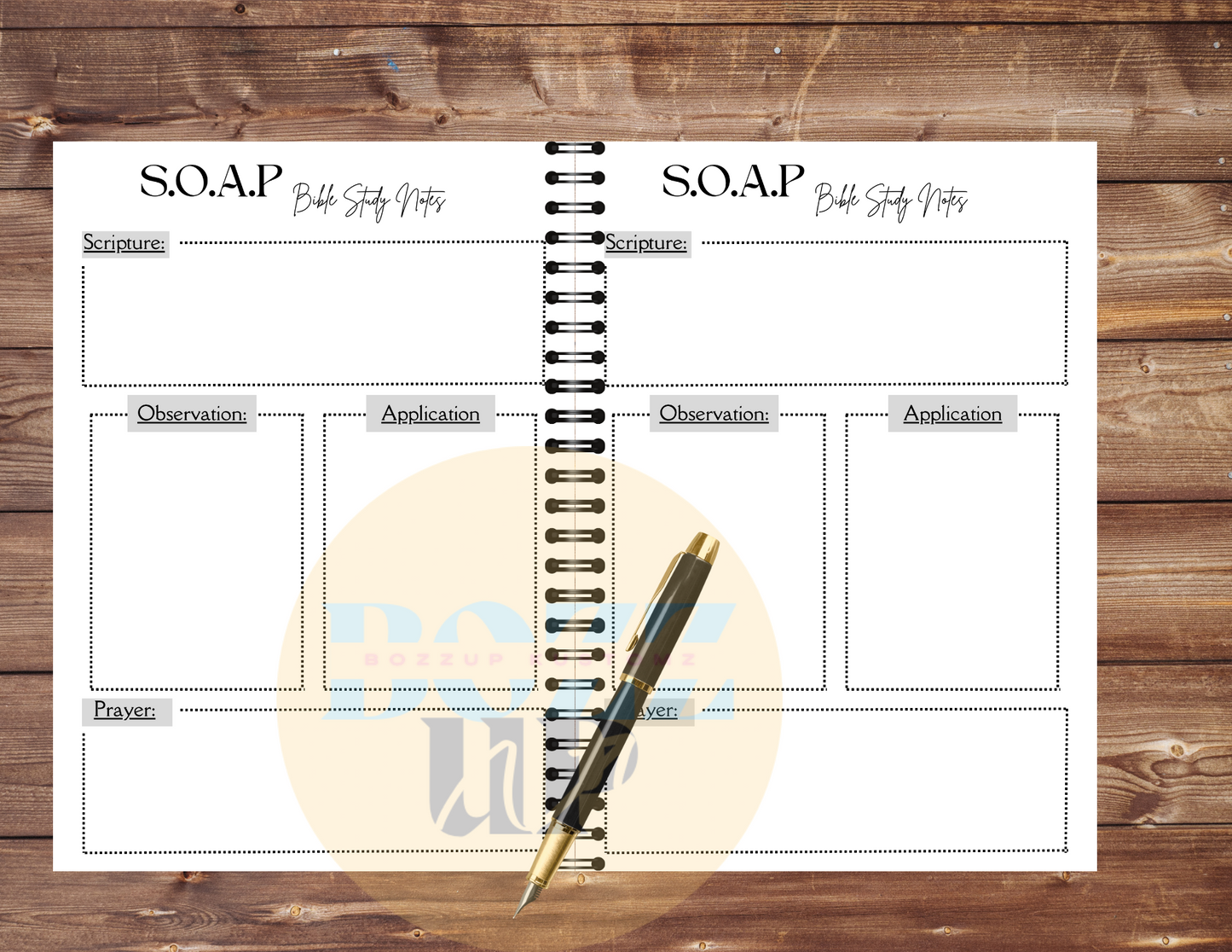 S.O.A.P Bible Study Journal- Soap Method Journals