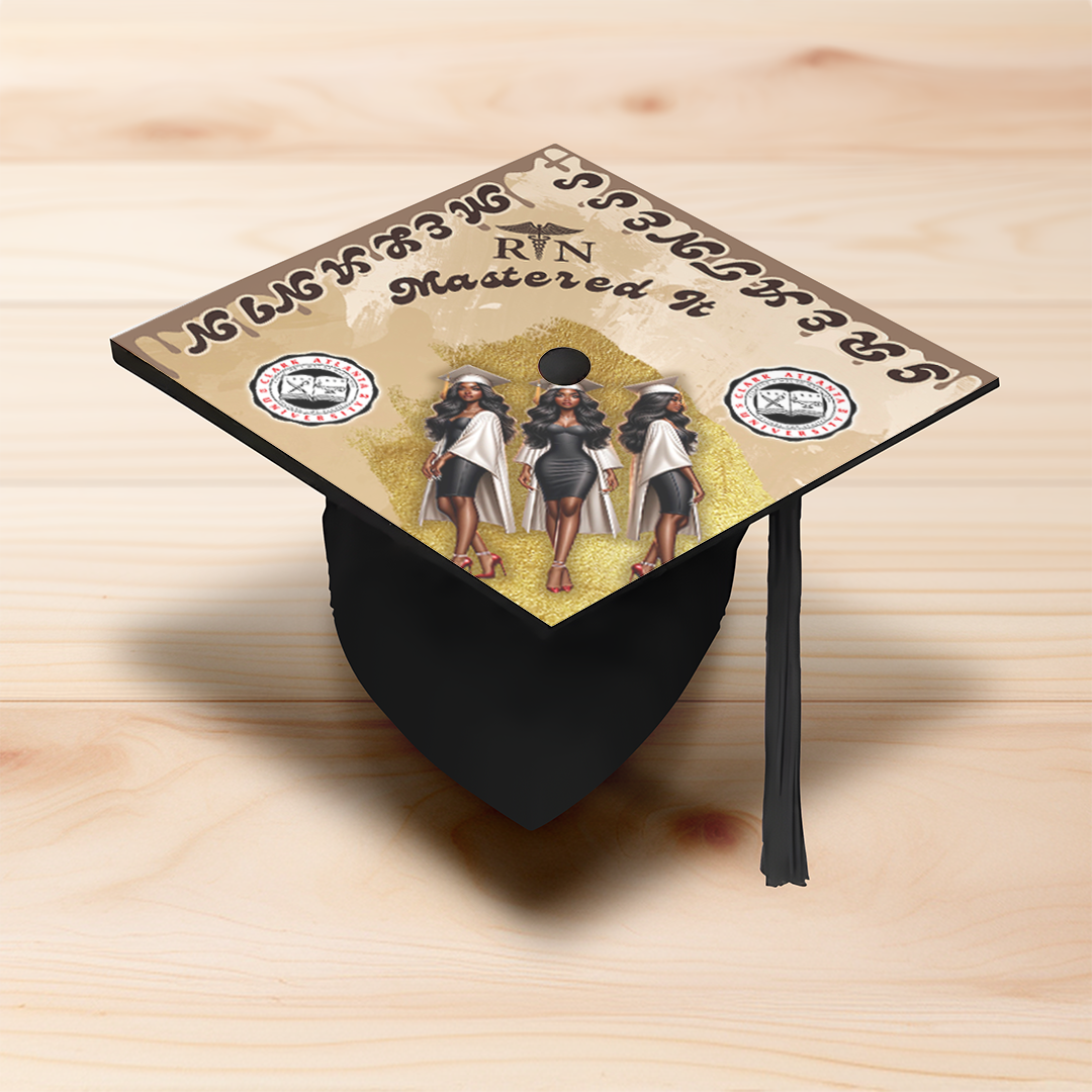 Customizable Graduation Cap Topper- Removeable Printed Topper