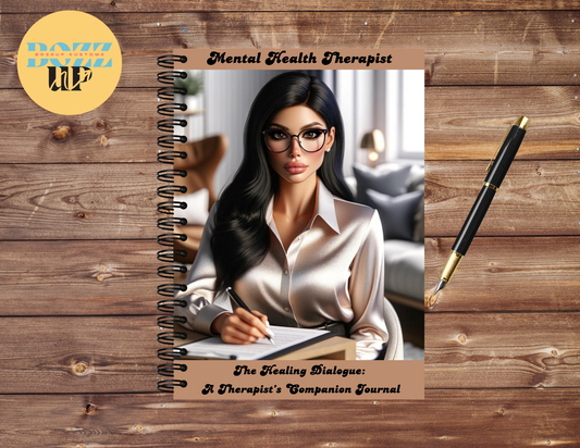 Elegant semi-hard cover of the Handcrafted Reflection Journal, featuring a subtle, textured finish for a professional and stylish appearance for Mental Health professional therapist