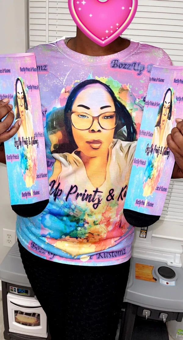 Custom Creations: 3D/All Over Design-Your-Own T-Shirt - Personalized with Your Photo, Text, and Colors! (Copy)