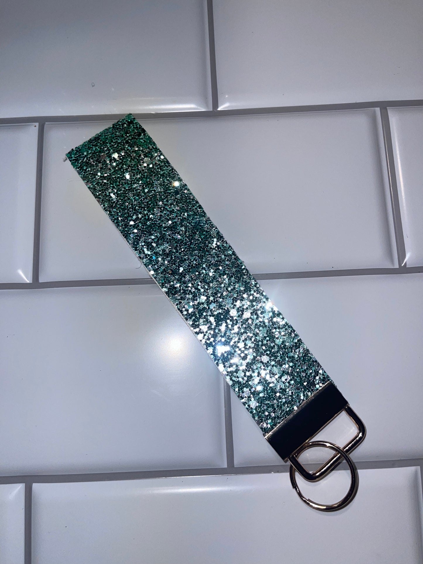 Faux Leather Keychain Wristlet