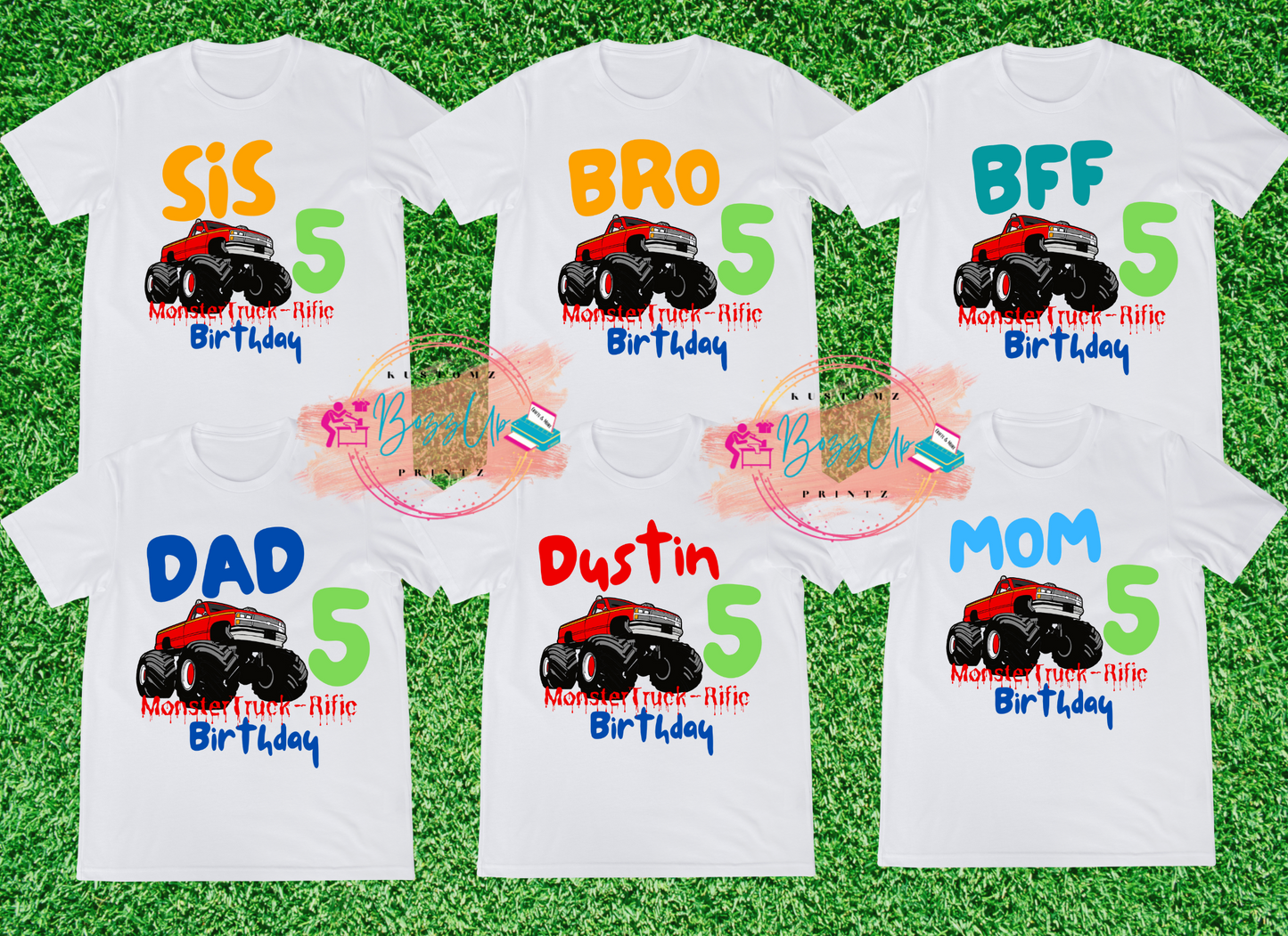 Custom Party T-shirts- Basic Design - BozzUp Kustomz