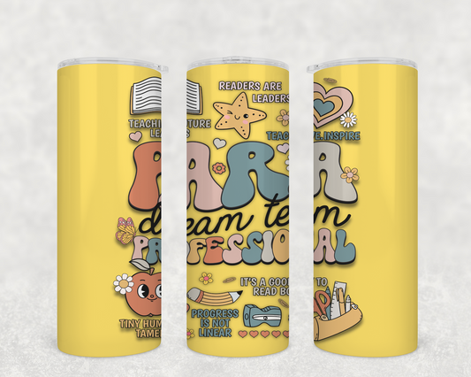 Stainless Steel Tumbler for Paraprofessionals - Cute Retro Design