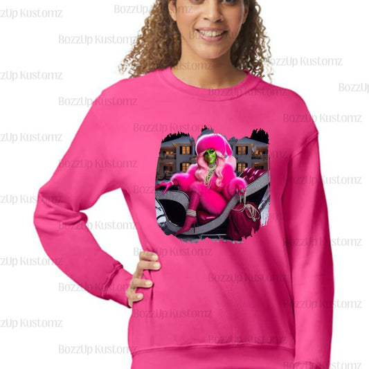 Baddie Grinch Sweatshirts - BozzUp Kustomz