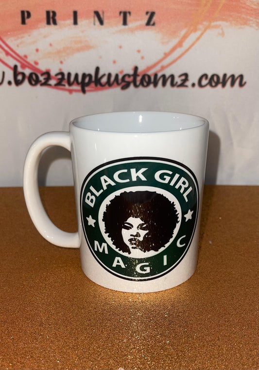 Black Girl Magic with our Black Queen Nutrition Facts Mug- BozzUp Kustomz