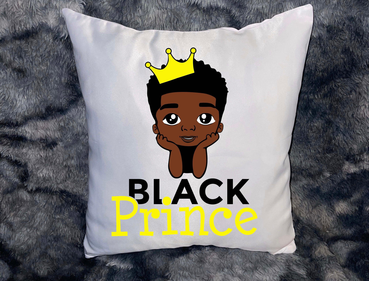 Black prince throw pillow and canvas set - BozzUp Kustomz