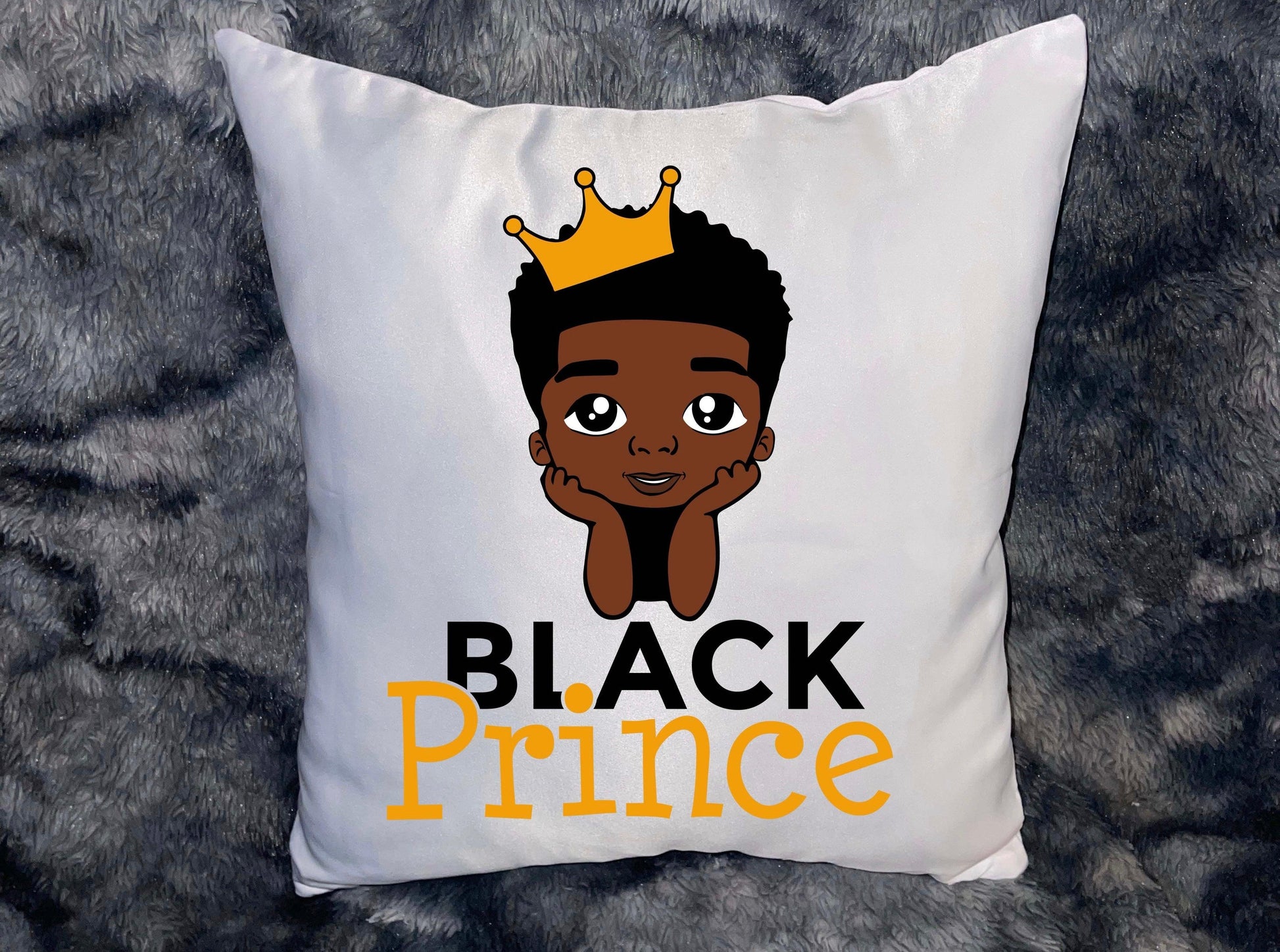 Black prince throw pillow and canvas set - BozzUp Kustomz