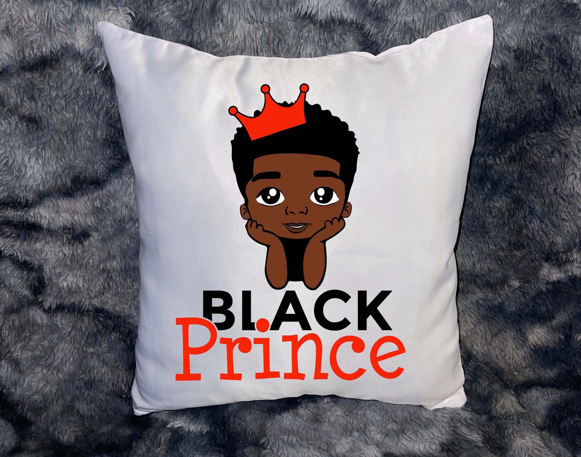 Black prince throw pillow and canvas set - BozzUp Kustomz