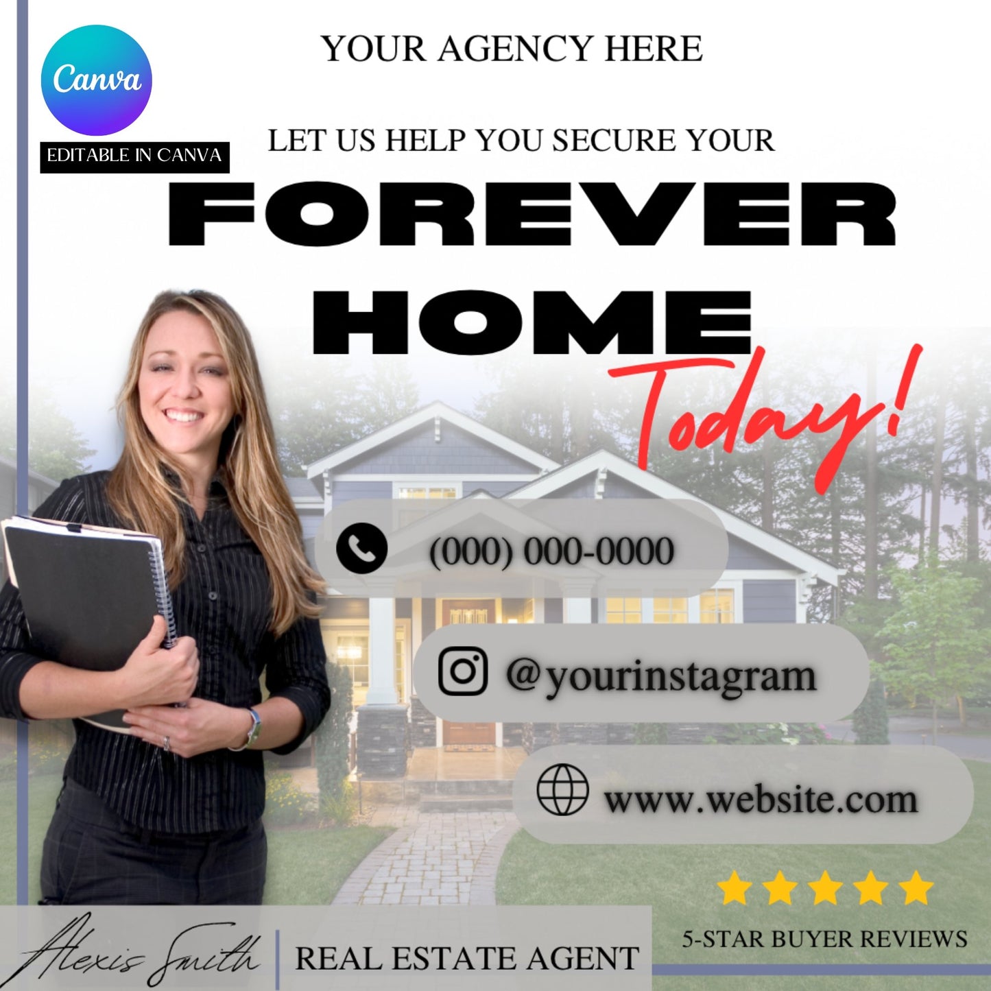 Editable Realtor Marketing Flyer 1- CANVA PRO EDITION - BozzUp Kustomz