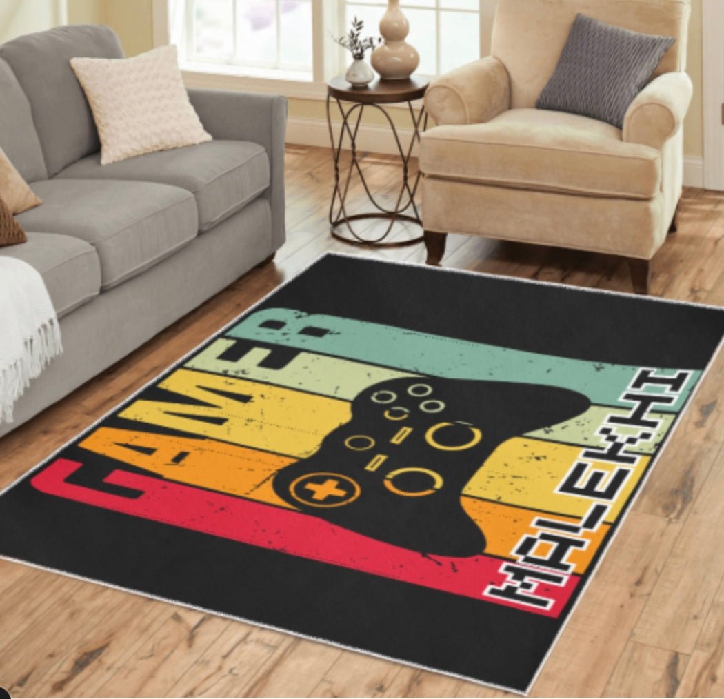 Gamer Area Rug -Personalized - BozzUp Kustomz