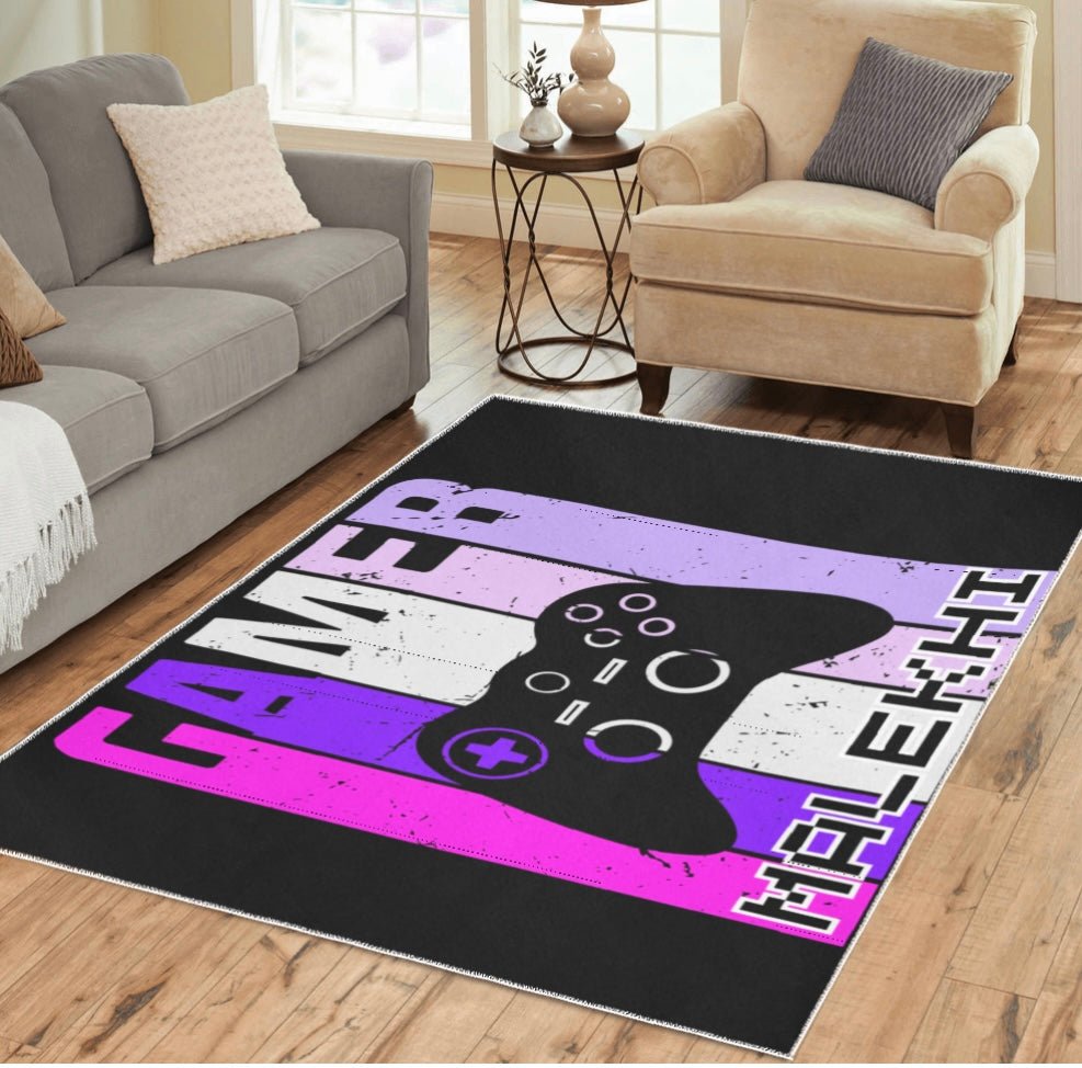 Gamer Area Rug -Personalized - BozzUp Kustomz