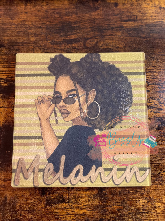 Melanin Glass Cutting Board