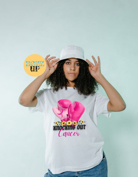 Knocking Out- Breast Cancer Awareness Shirts - BozzUp Kustomz