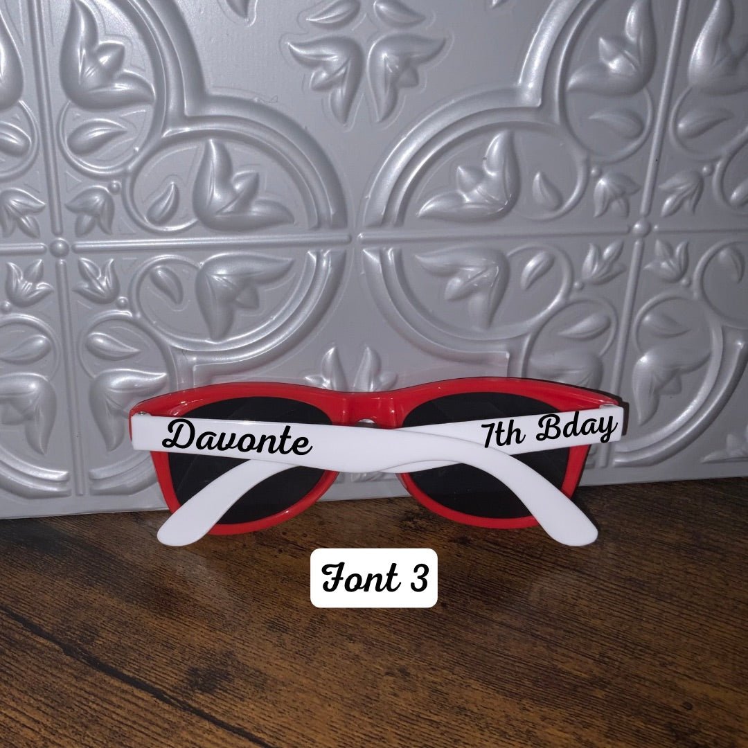 Personalized Sunglasses- Party Favors - BozzUp Kustomz