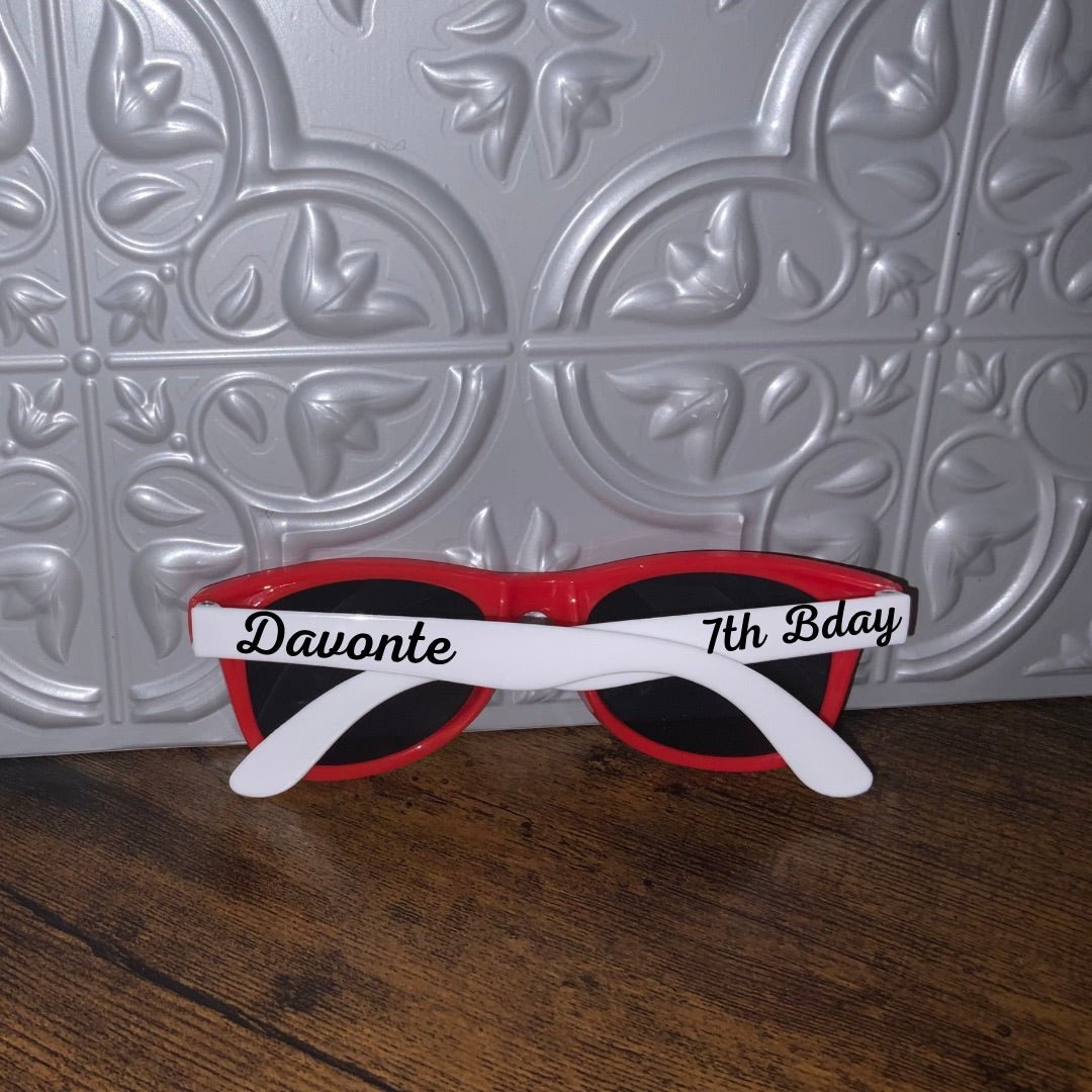 Personalized Sunglasses- Party Favors - BozzUp Kustomz