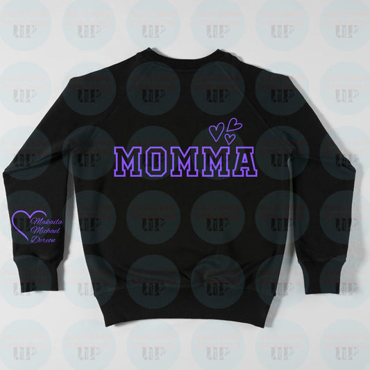 Personalized Title Sweatshirts-names on sleeve - BozzUp Kustomz