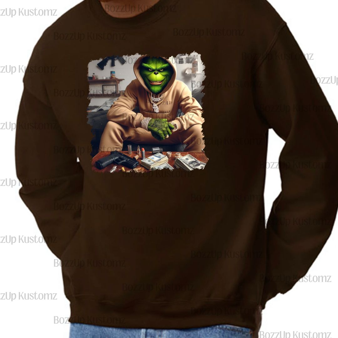 Thug Grinch Sweatshirts - BozzUp Kustomz